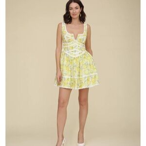 Lemon Print Sleeveless Dress 2